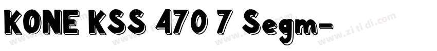 KONE KSS 470 7 Segm字体转换